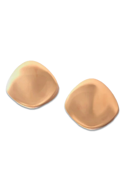Gold Tone Disc Earrings