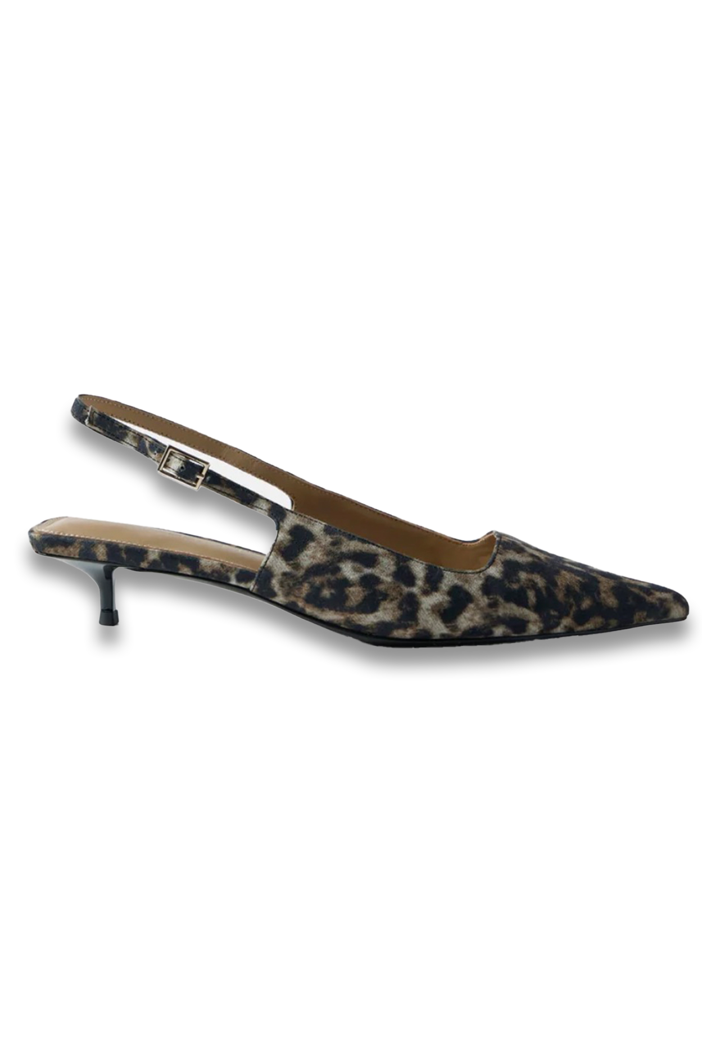 Lol Leopard Print Slingback Kitten Heels