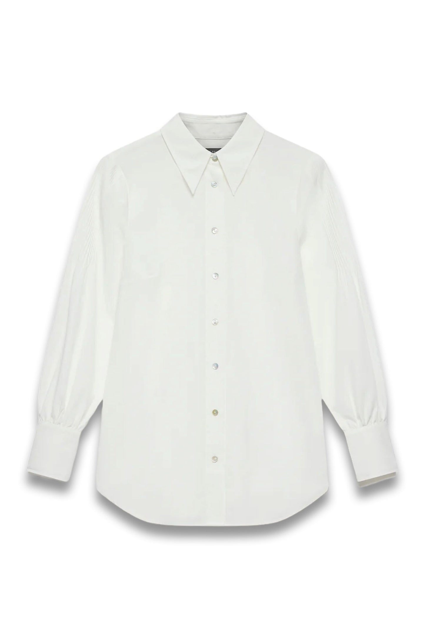 White Pintuck Detail Shirt