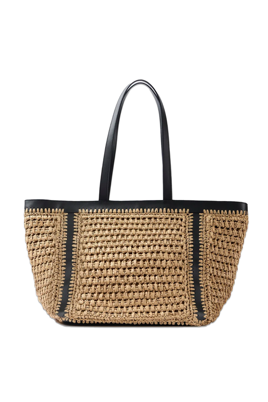Black Woven Tote Bag