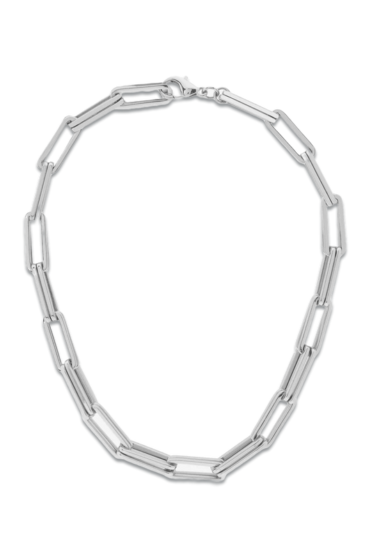 Silver Tone Square Necklace