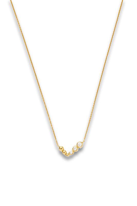 Beaded Stone Pendant Necklace
