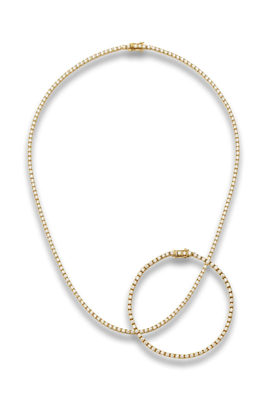 Classic Tennis Necklace & Bracelet Set