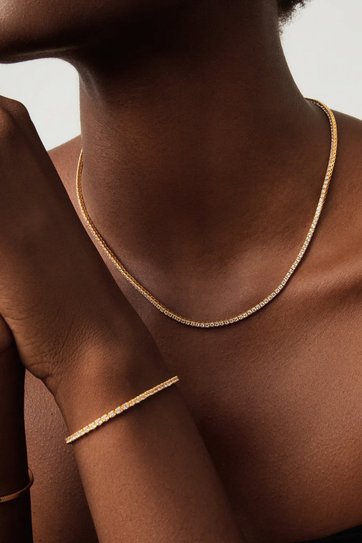 Classic Tennis Necklace & Bracelet Set
