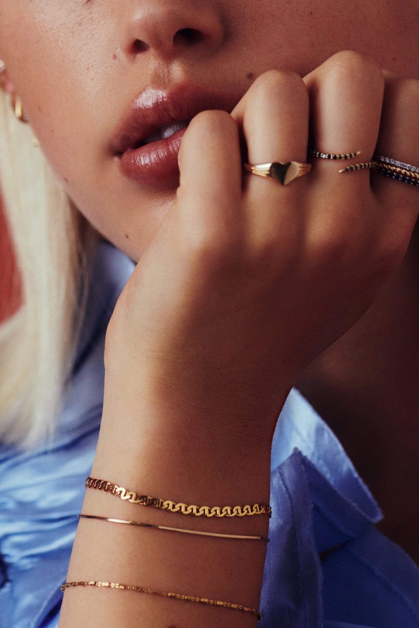 Fine Square Snake Chain Bracelet