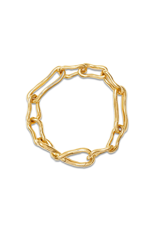 Molten Twisted Infinity Chain Bracelet