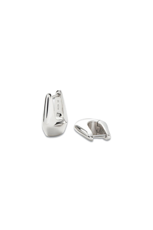 Lucy Williams Silver Arco Small Hoop Earrings