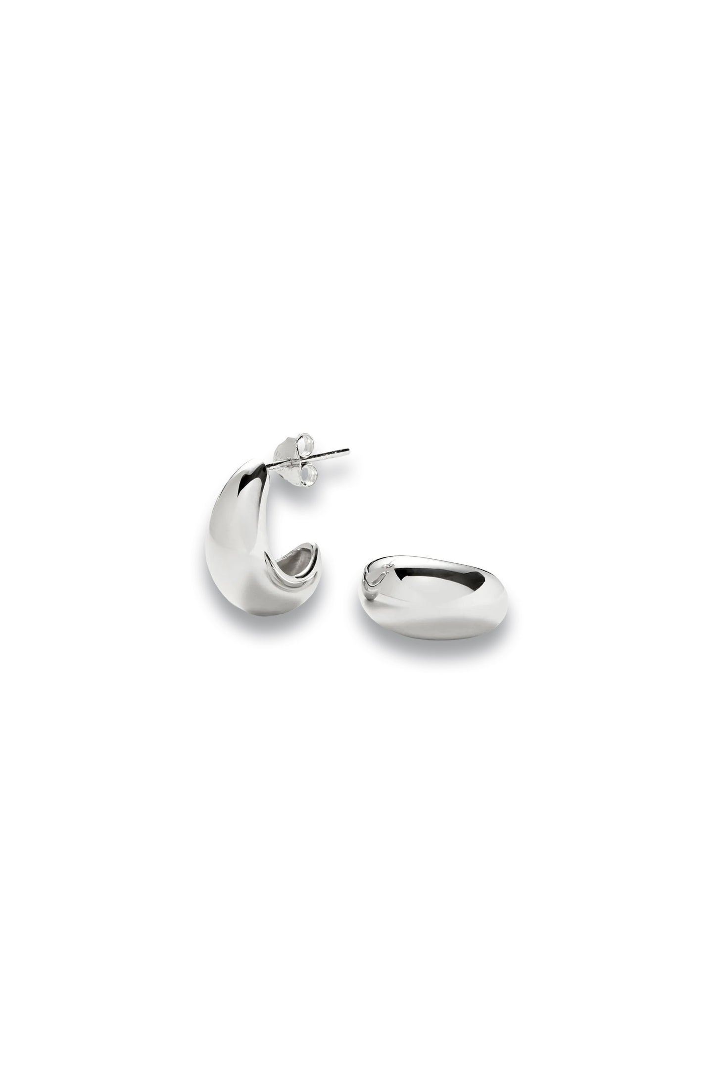 Silver Savi Dome Mini Hoop Earrings