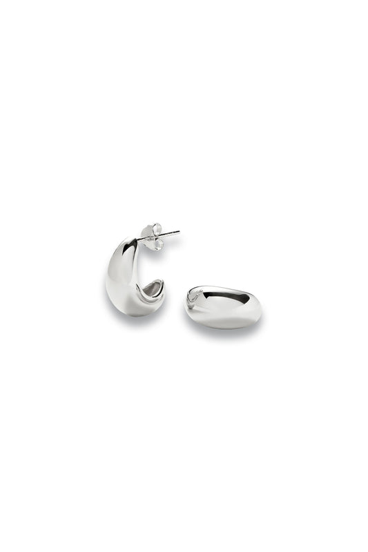 Silver Savi Dome Mini Hoop Earrings