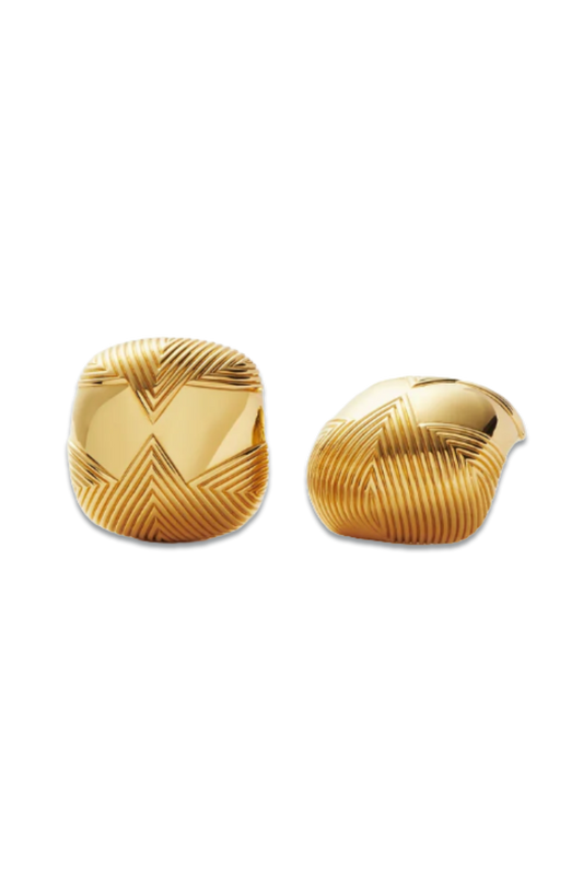 Hera Oversized Dome Ridge Stud Earrings