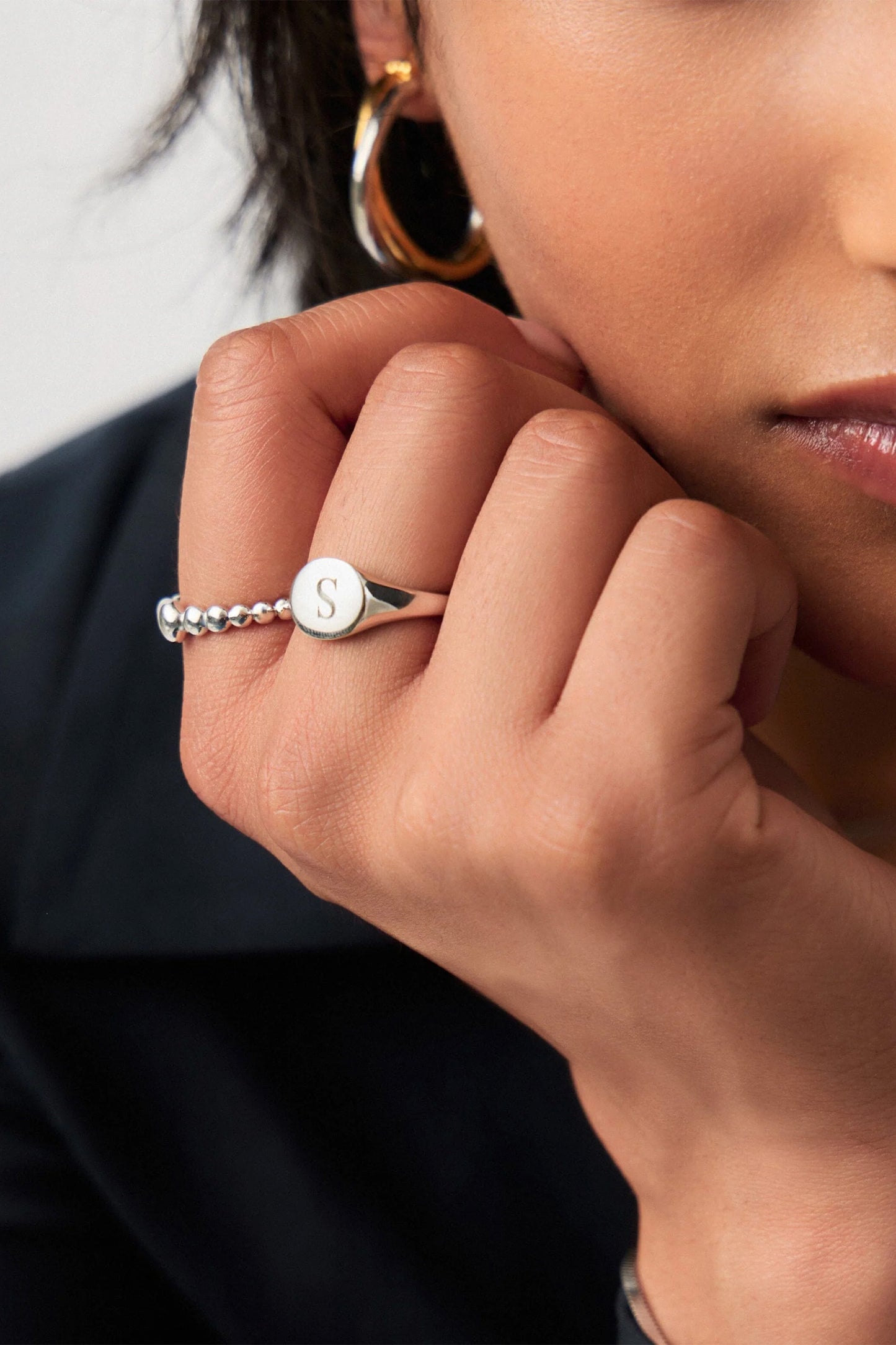 Engravable Round Signet Ring