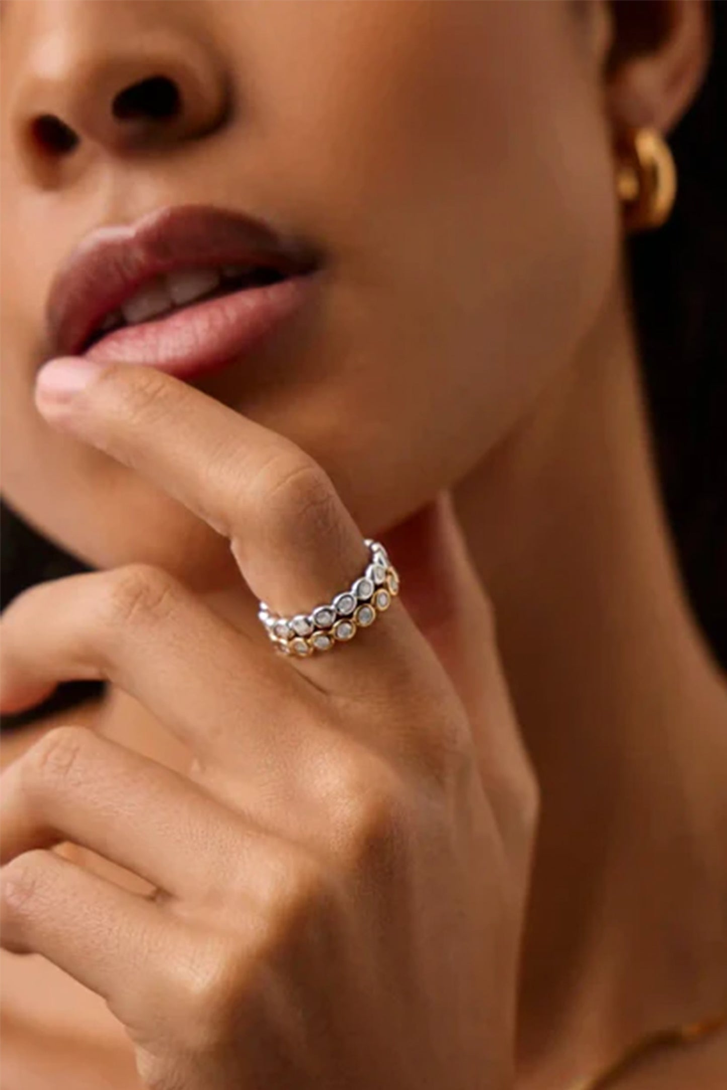 Tennis Eternity Stacking Ring Set