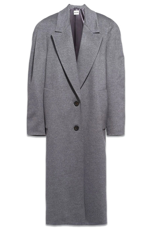 Oversized Brushed Wool-blend Coat