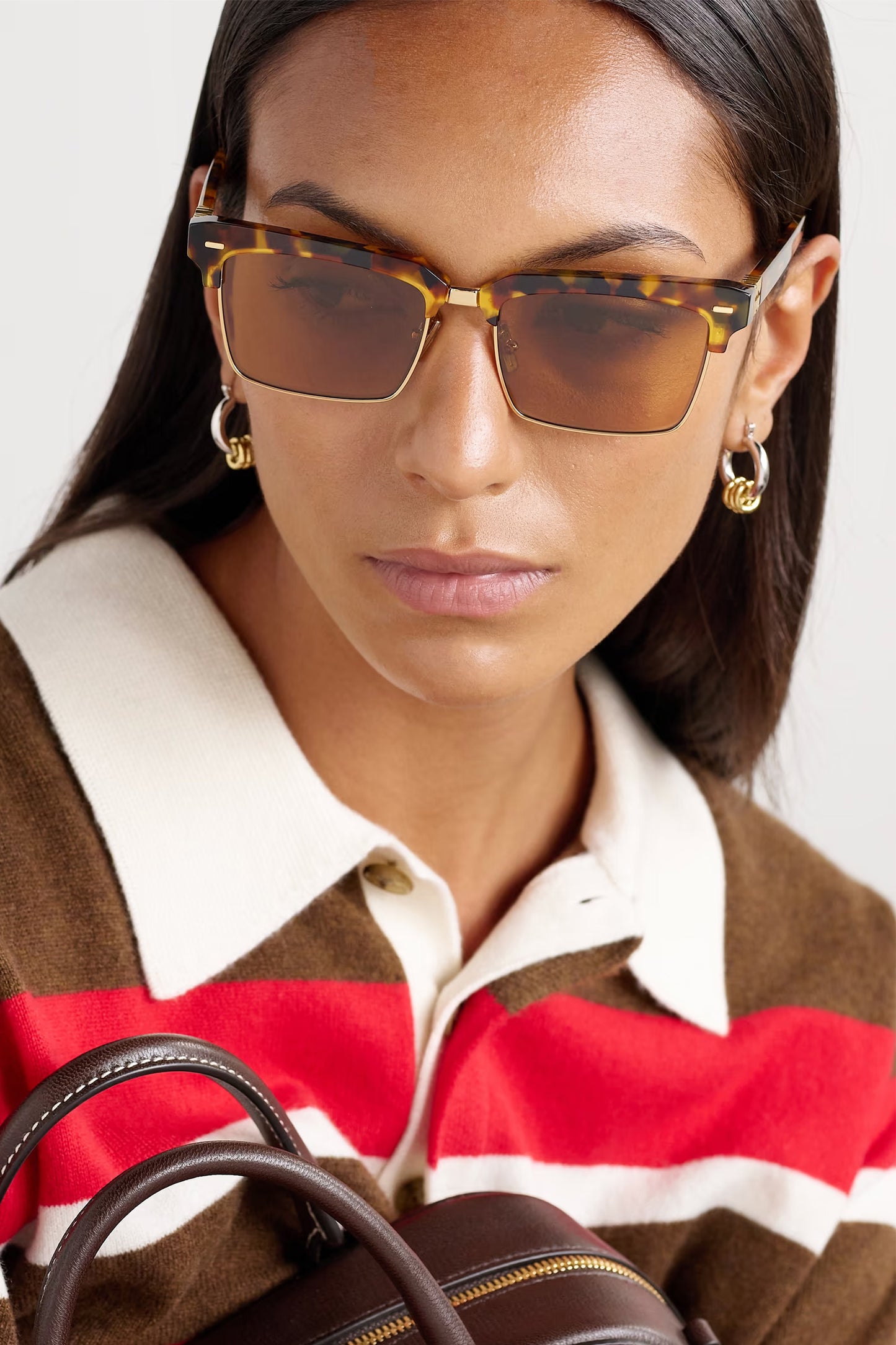 Square-Frame Tortoiseshell Acetate and Gold-Tone Sunglasses