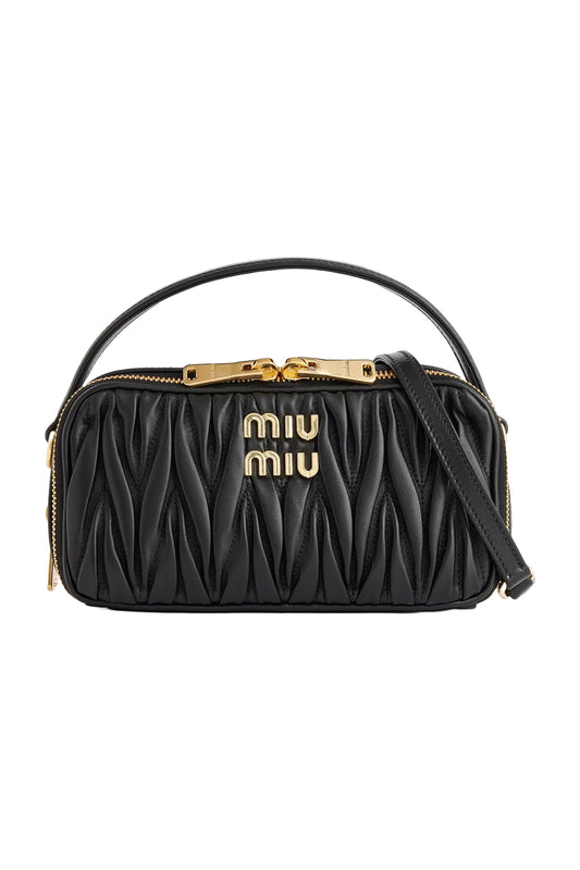 Branded Matelassé Leather Cross-body Bag