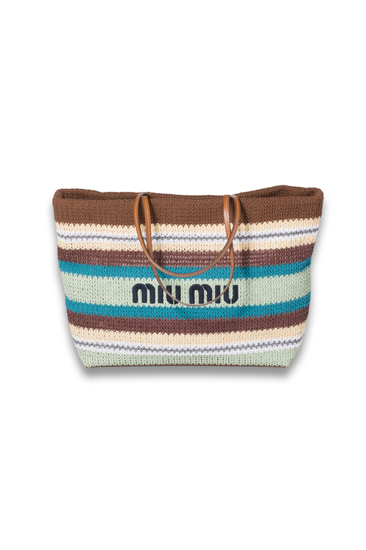 Raffia-effect Woven Tote Bag