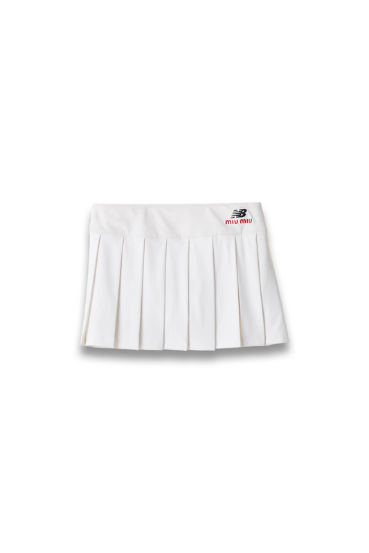 Pleated Stretch Jersey Skirt