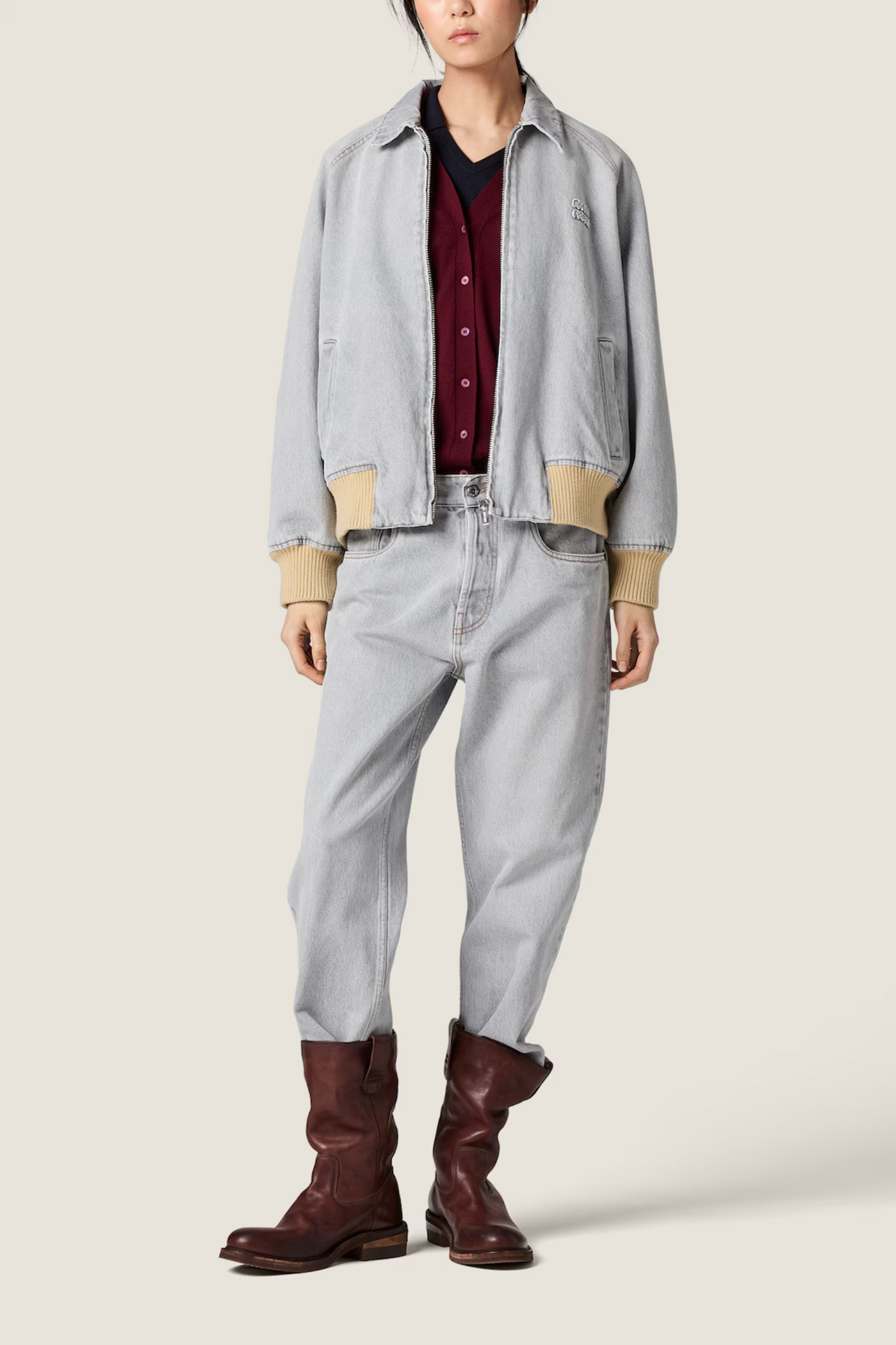 Denim Blouson Jacket