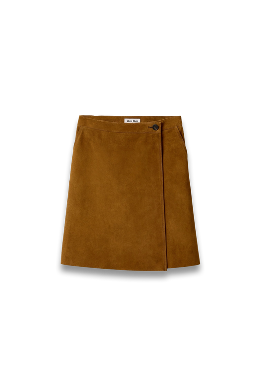 Suede Wraparound Skirt