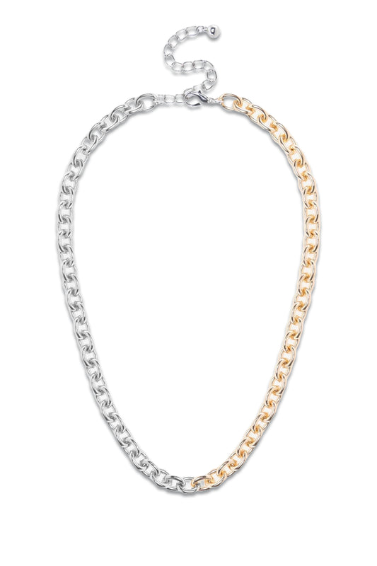 Mixed Metal Chain Necklace