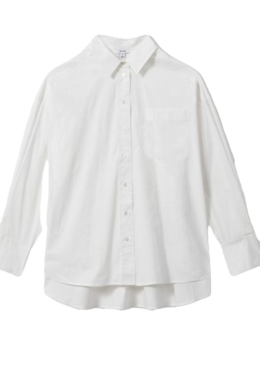 Edie Oversized Cotton Button-through Shirt
