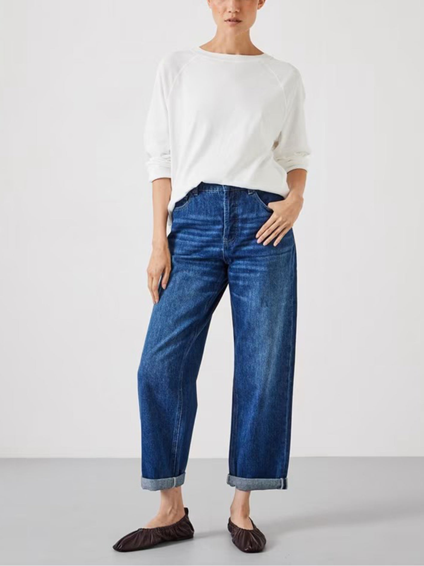 Button Fly Boyfriend Jean