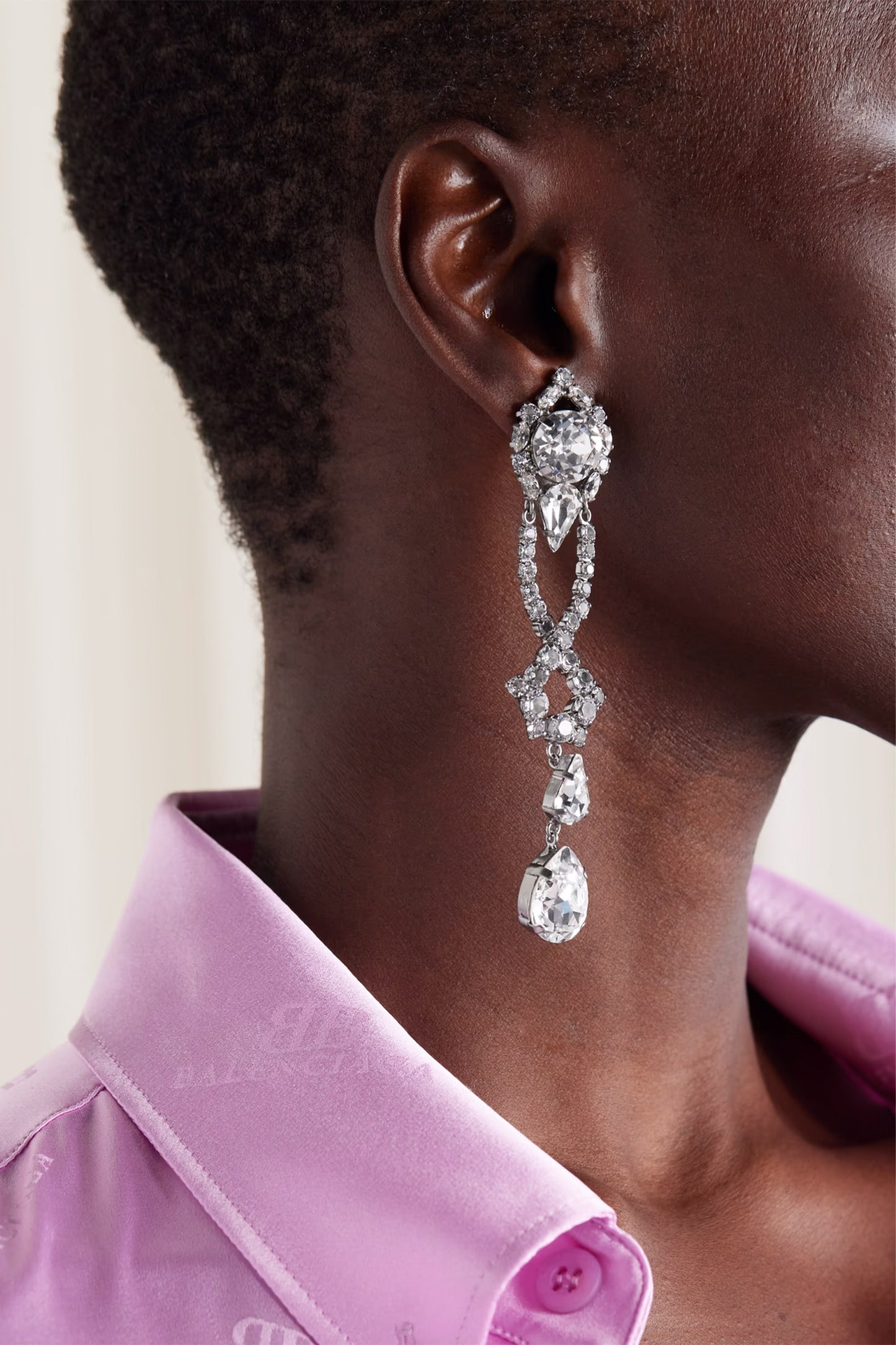Palazzo silver-tone crystal earrings
