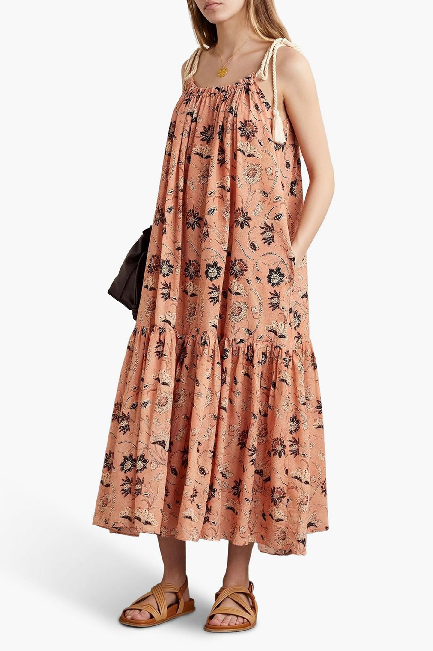 Cari Floral-Print Cotton-Blend Maxi Dress