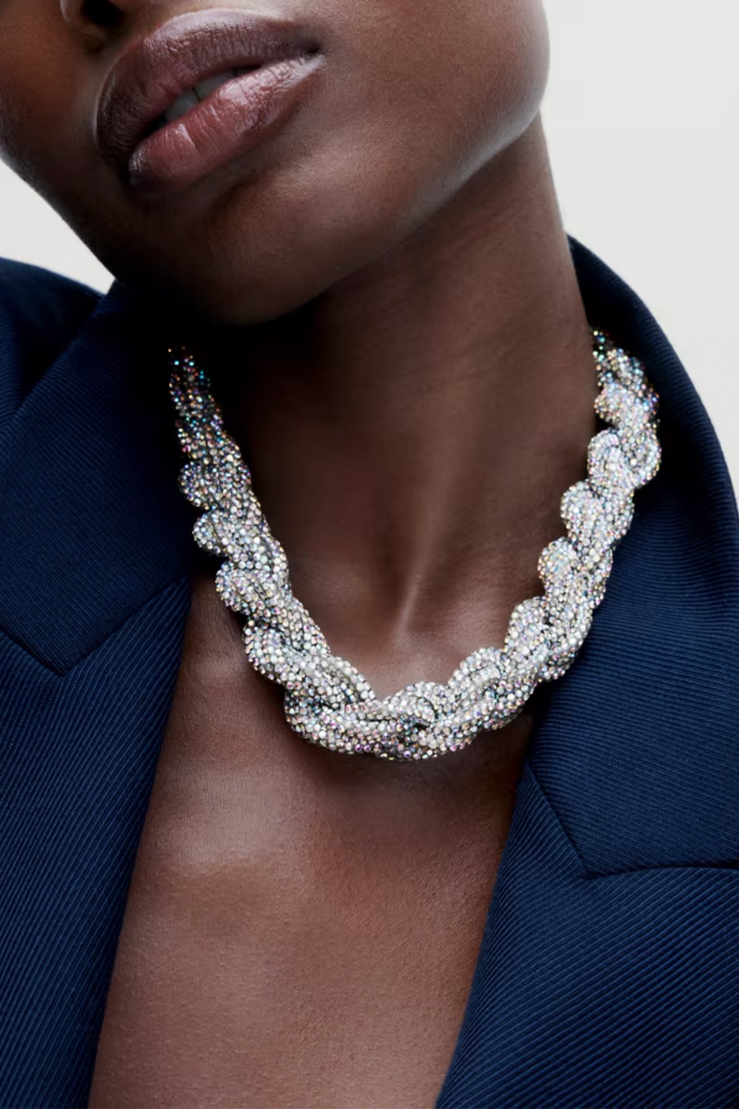 Statement Crystal Rope Necklace