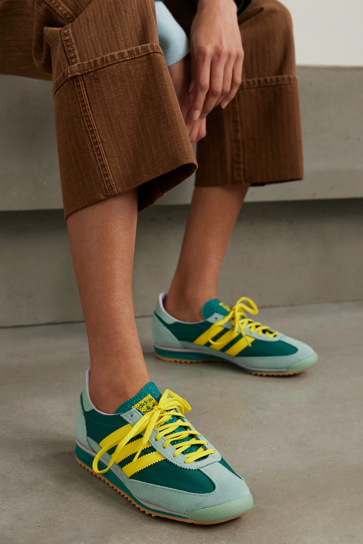 SL 72 OG Suede and Leather-Trimmed Canvas Sneakers