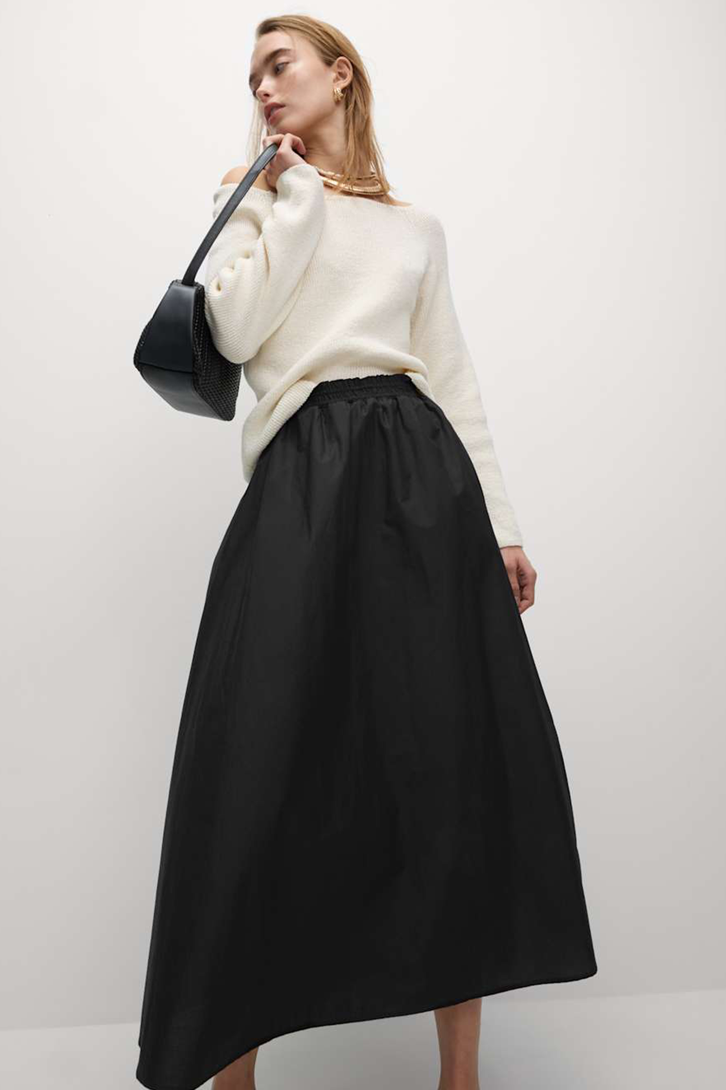 Pure Cotton Poplin A-line Skirt