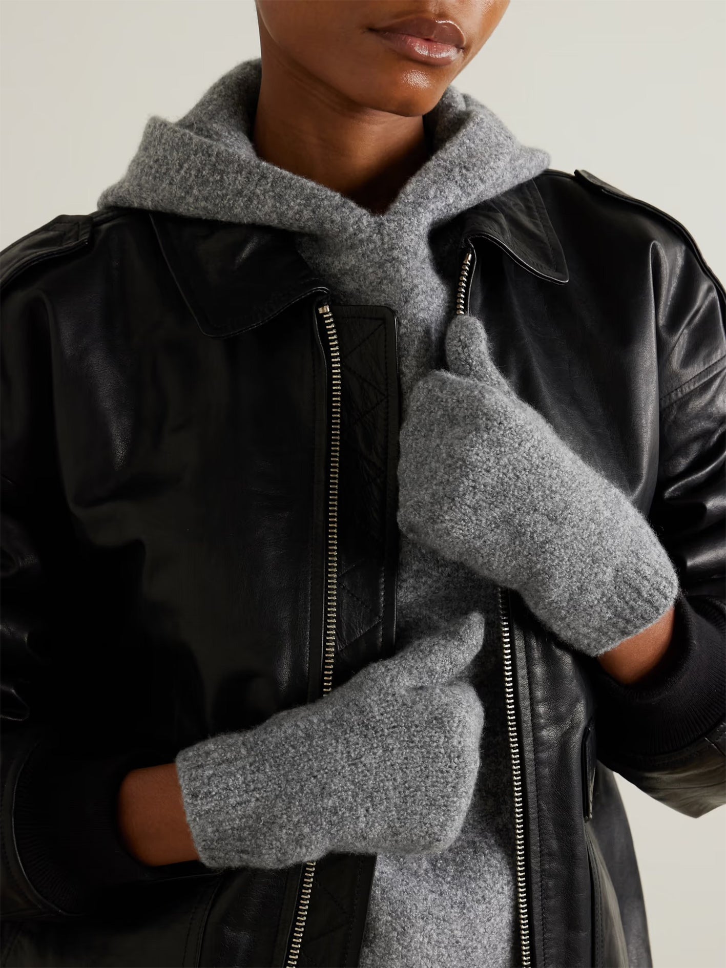 Cashmere Bouclé Mittens