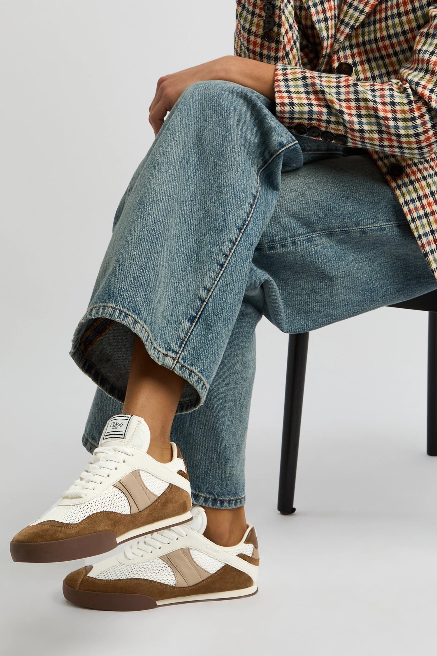Kick Panelled Mesh Sneakers