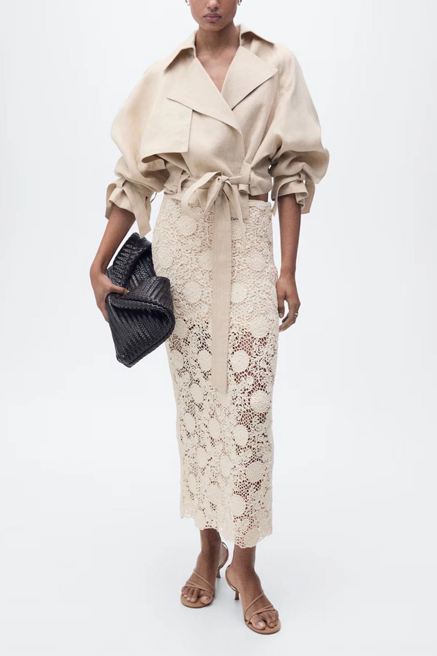 Long Crochet Floral Skirt