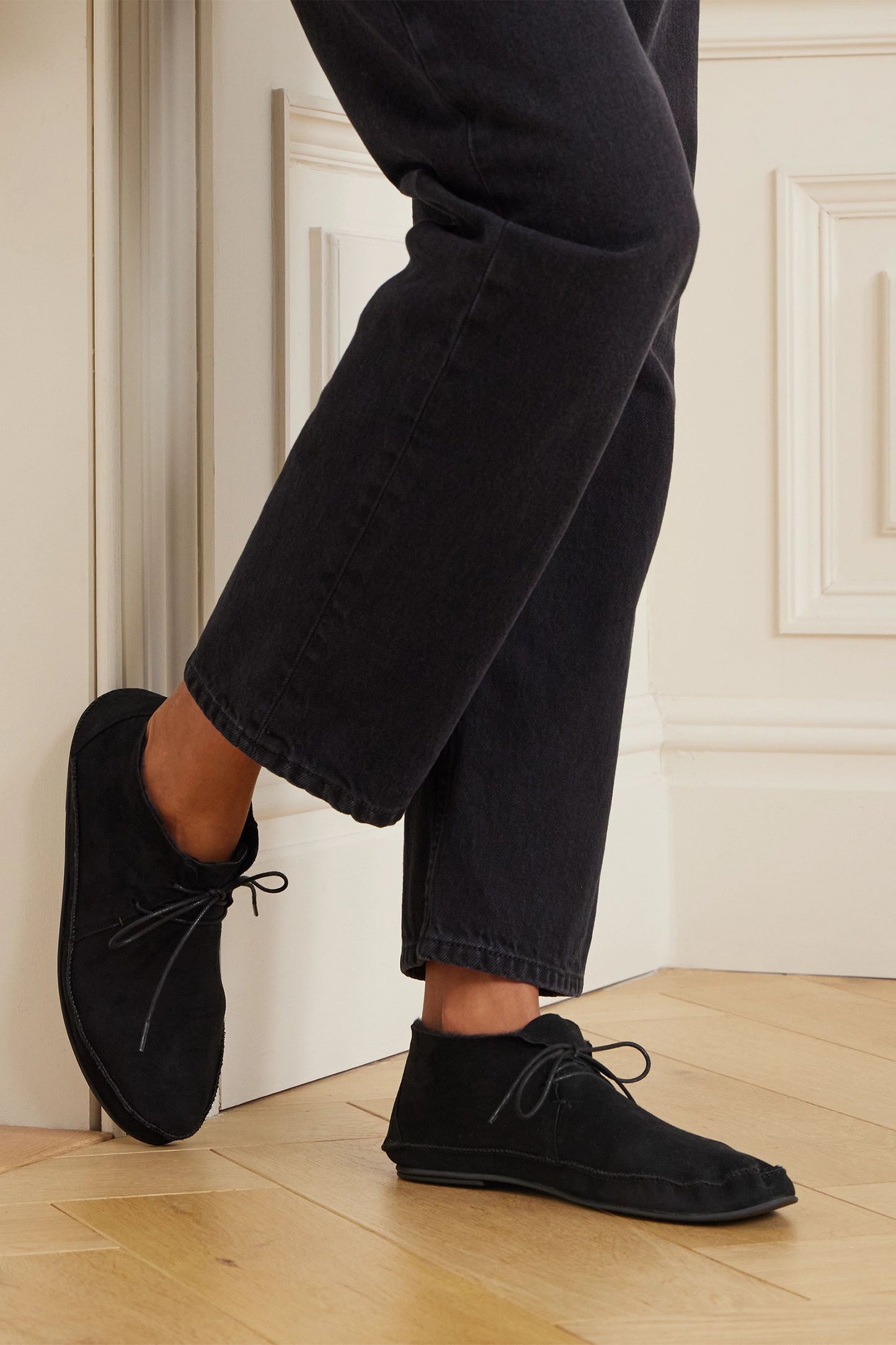 Tyler Shearling-Lined Suede Ankle Boots