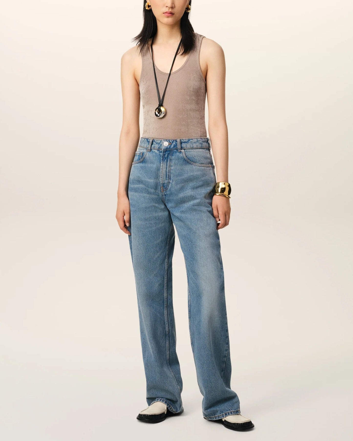 Large Fit Jeans in Used Indigo Denim
