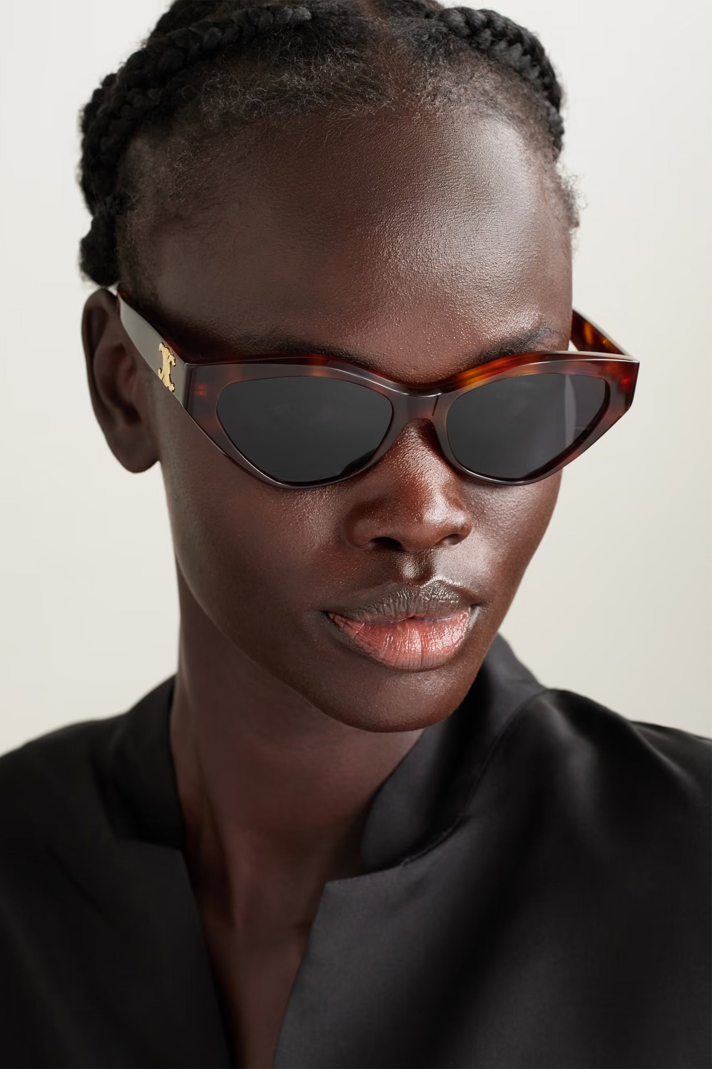 Triomphe cat-eye tortoiseshell acetate sunglasses