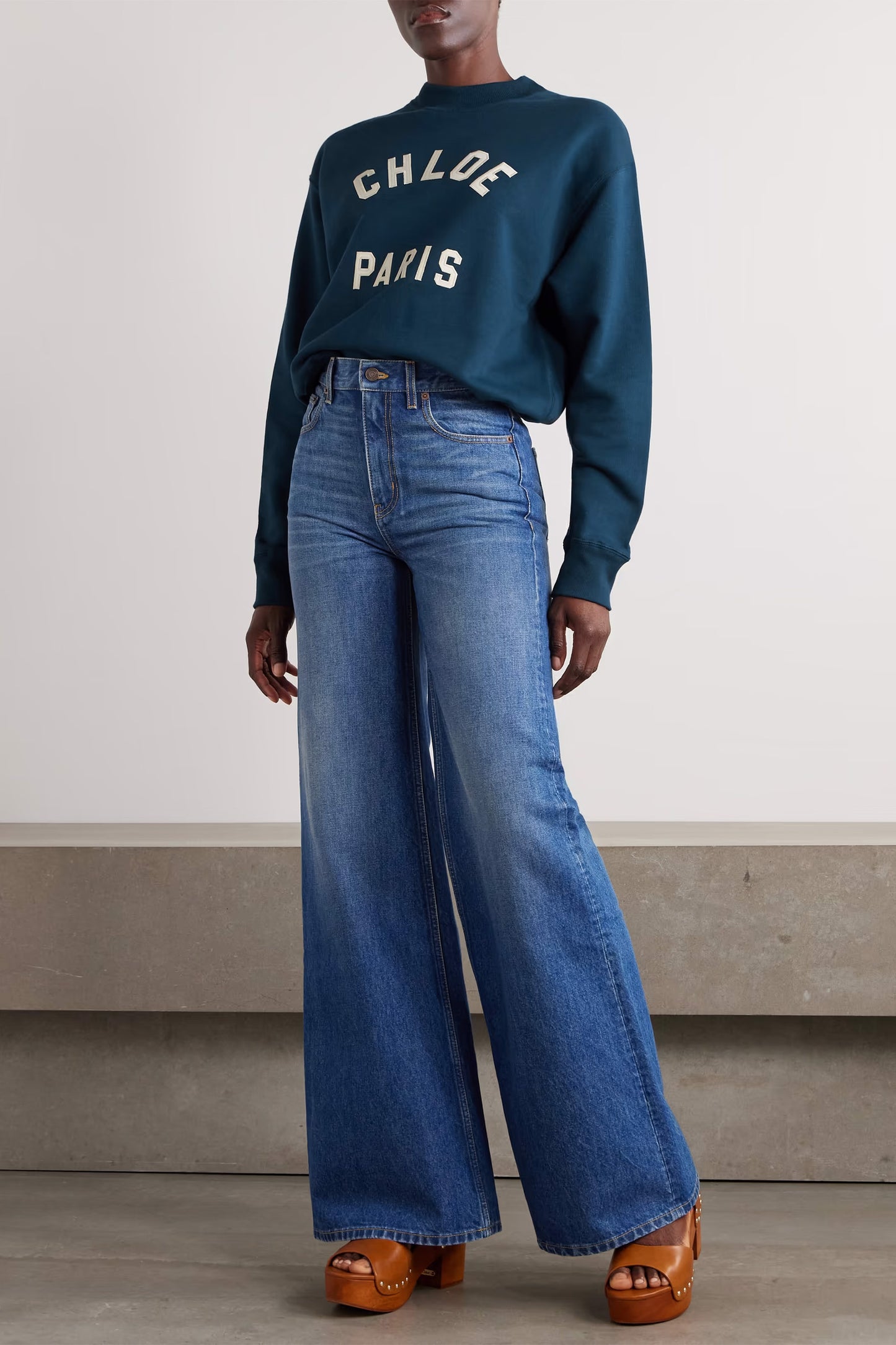 Printed cotton-jersey sweatshirt