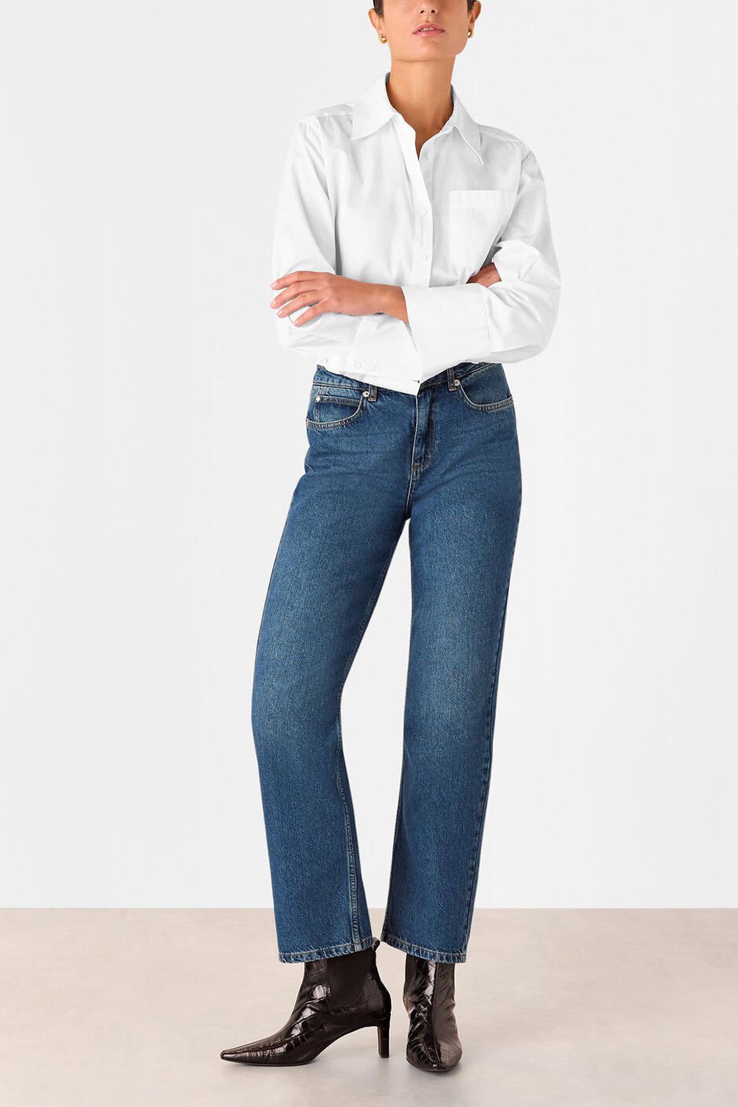 Denim Authentic Column Leg Jean