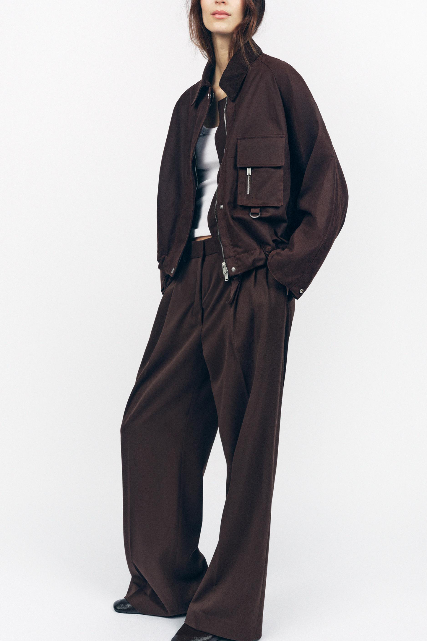 Waxed Jacket with Corduroy Collar