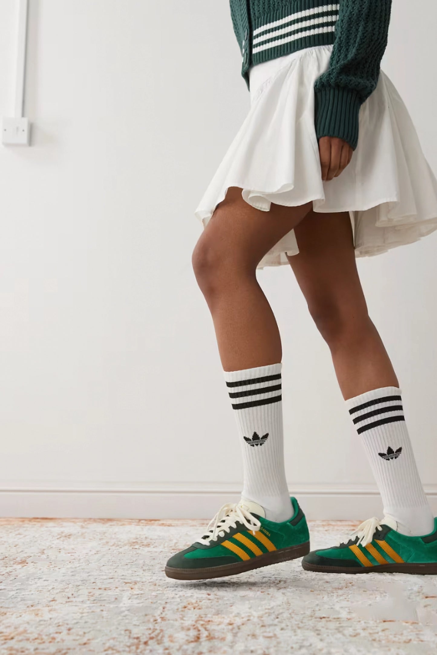 Samba OG Trainers in Green and Yellow
