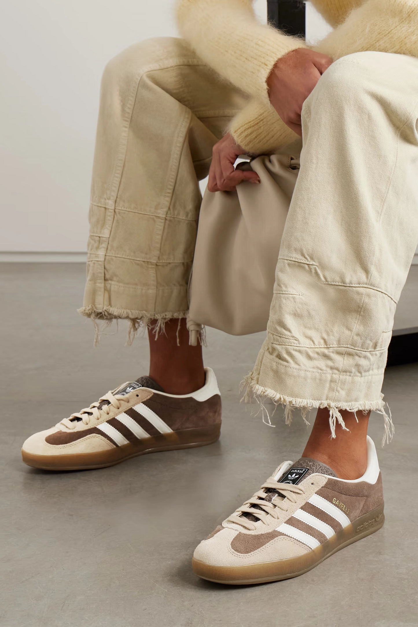 Gazelle Indoor Leather-Trimmed Suede Sneakers