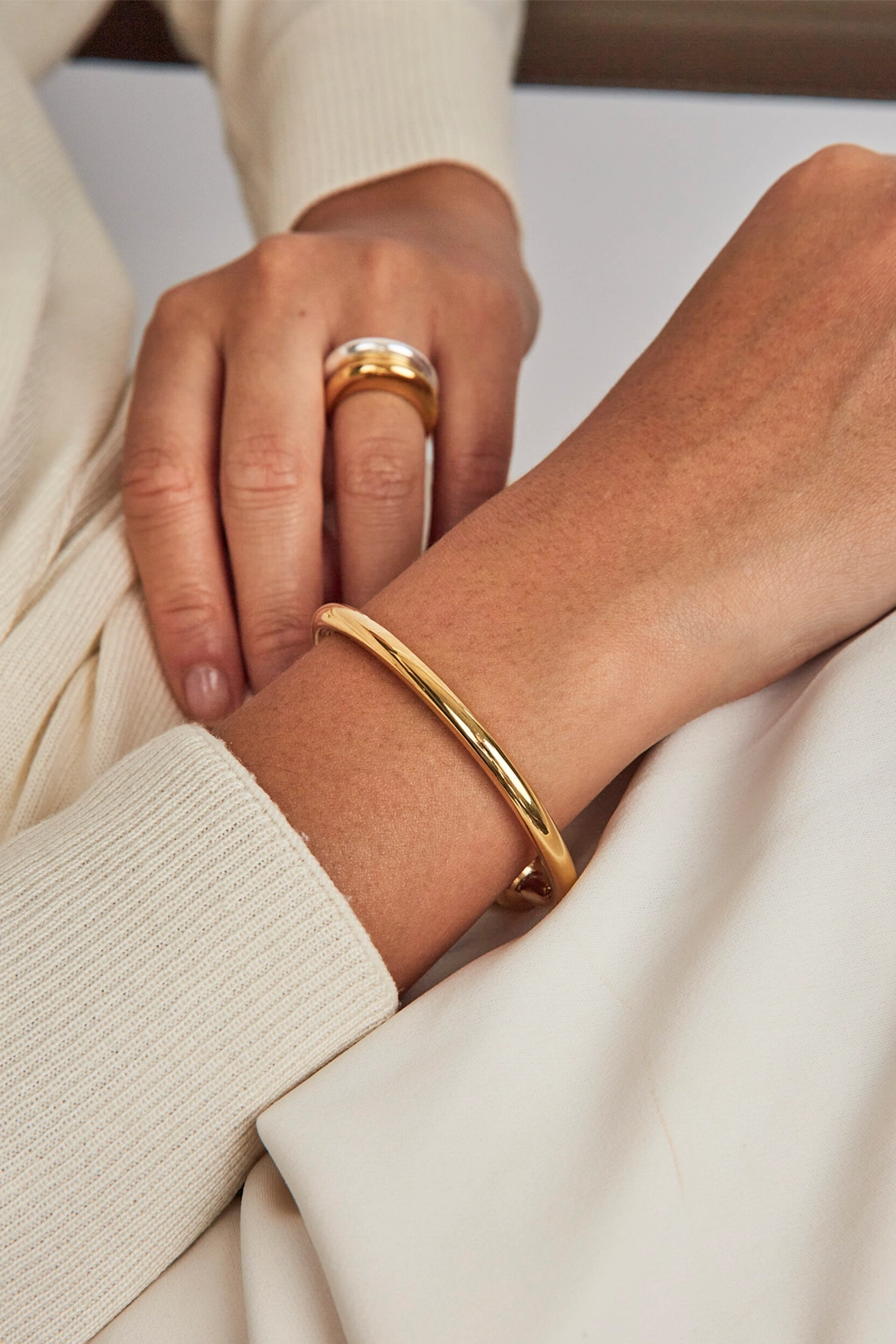 Gold Torque Bangle