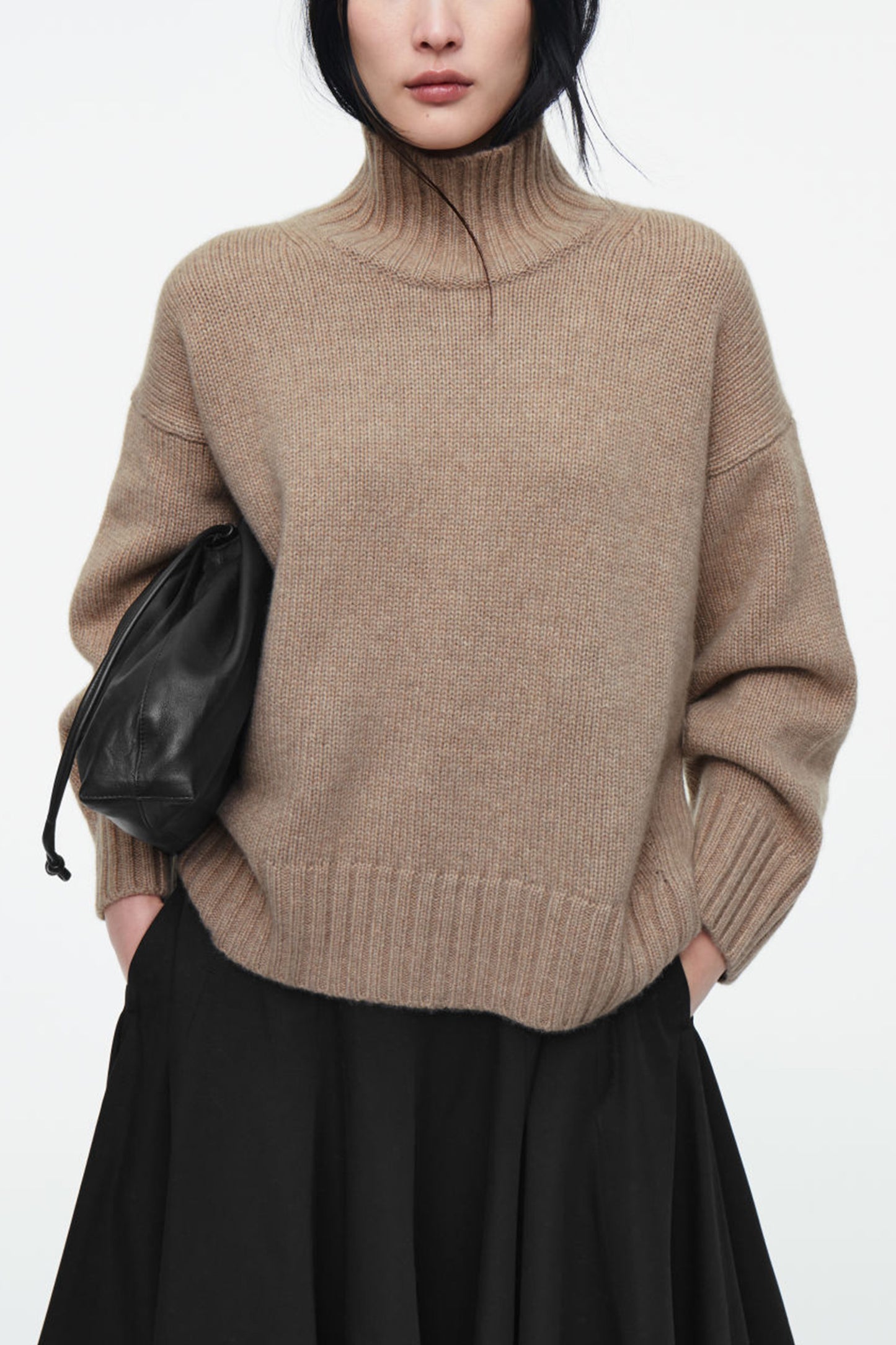 Chunky Pure Cashmere Turtleneck Jumper
