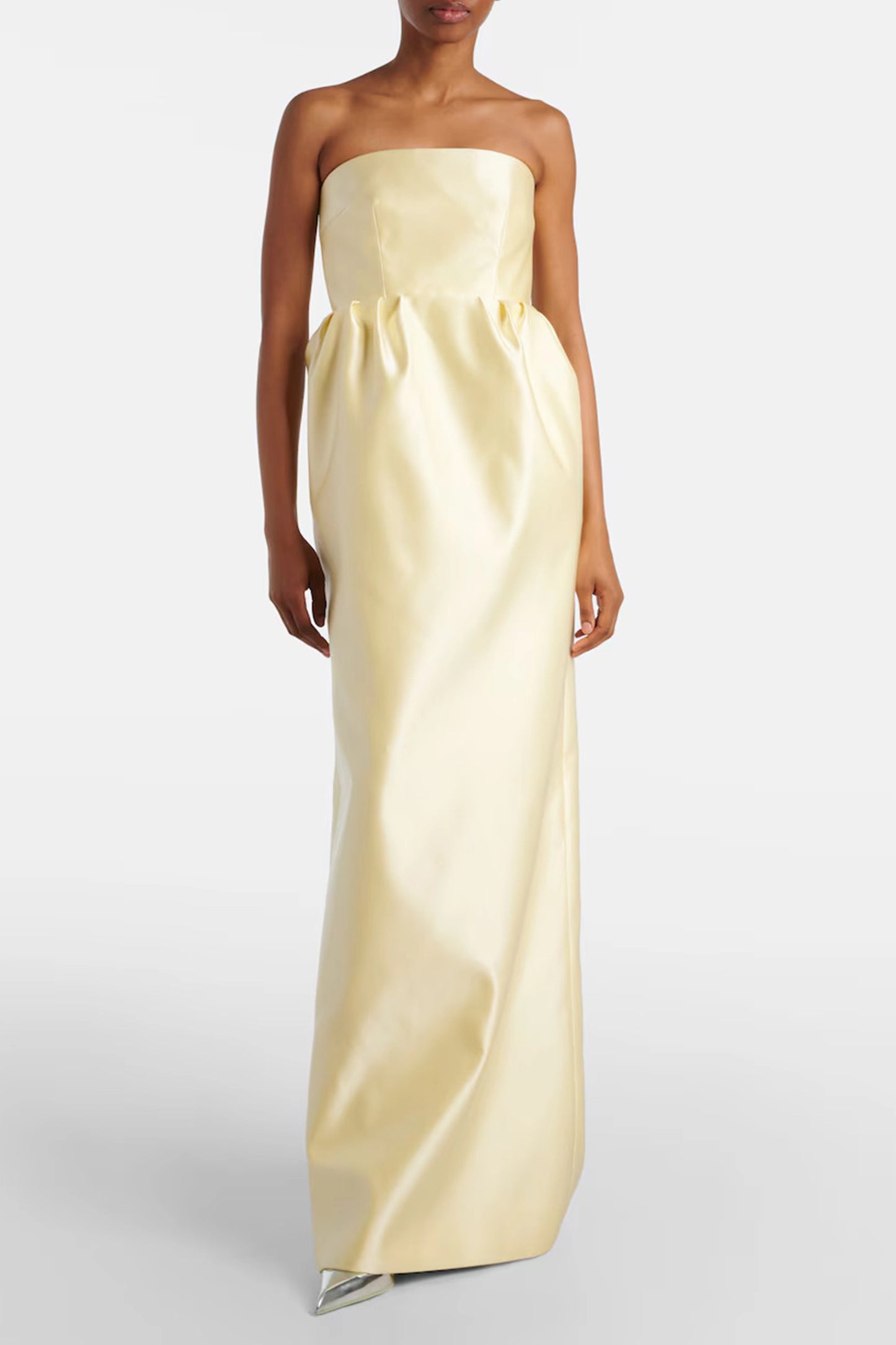 Strapless Silk Satin Gown