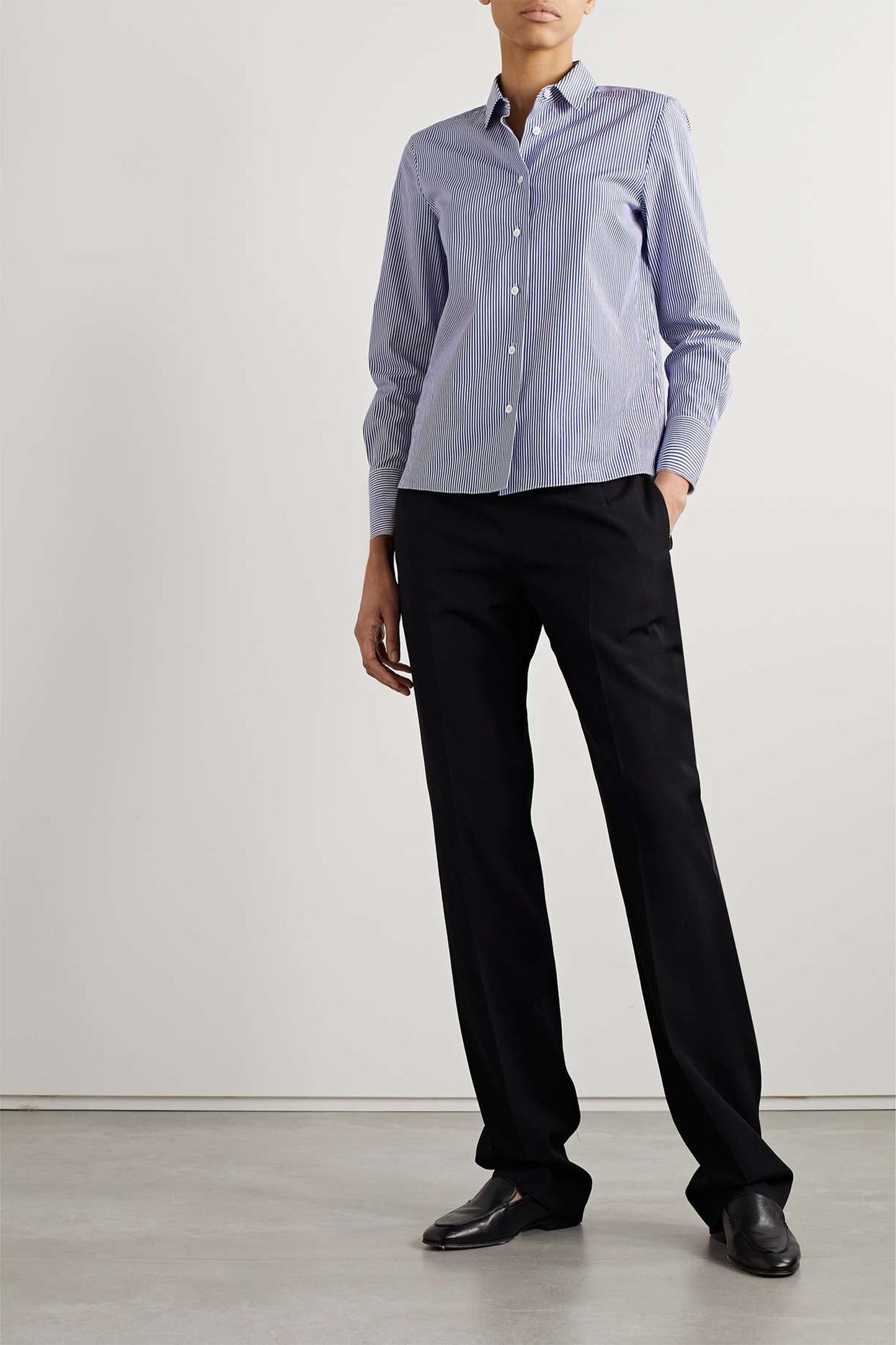 Sadie Striped Cotton-Poplin Shirt