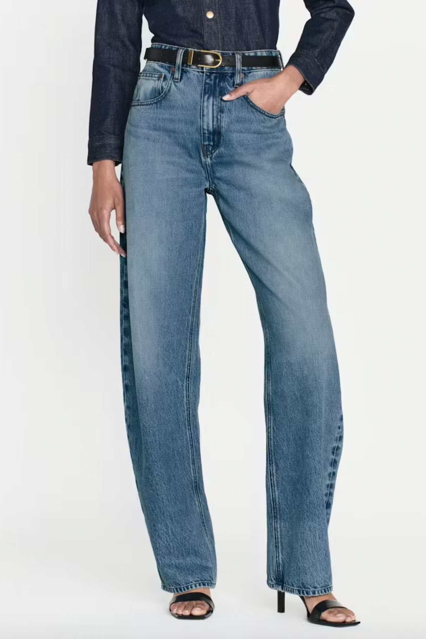 Long Barrel Jeans In Divine