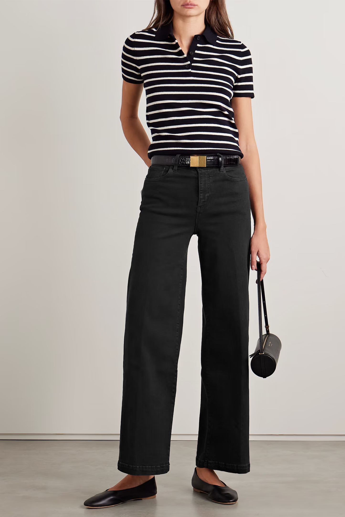 Le Slim Palazzo High-Rise Wide-Leg Jeans