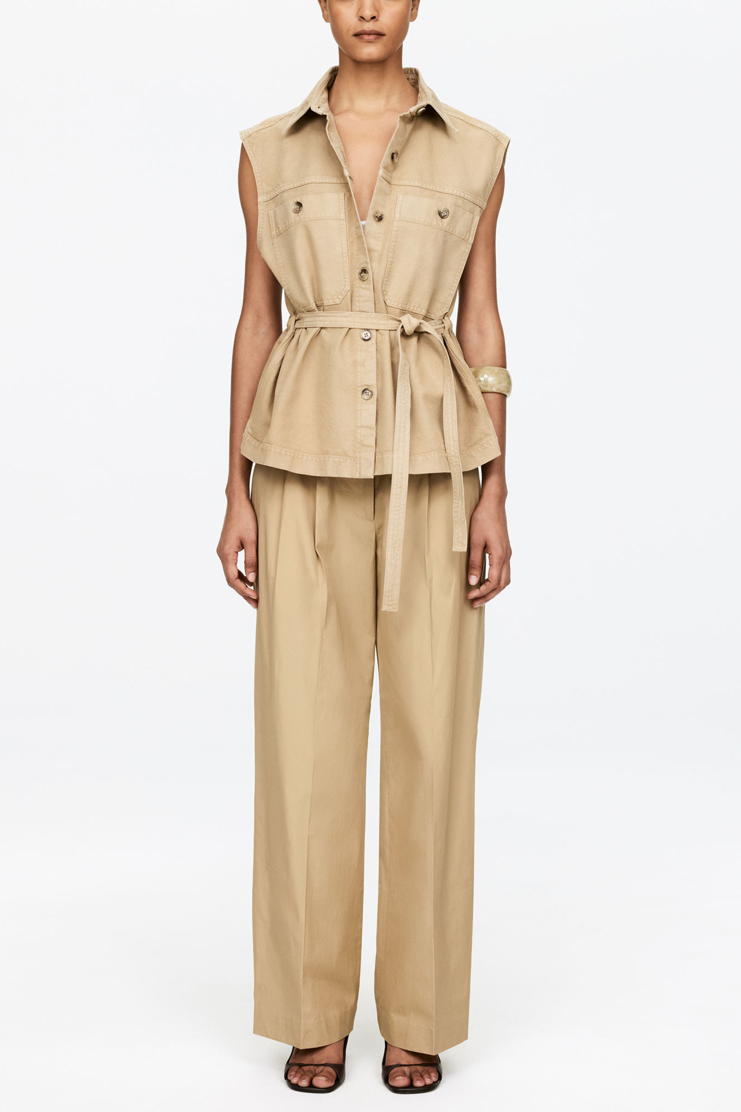 Wide Pleated Trousers