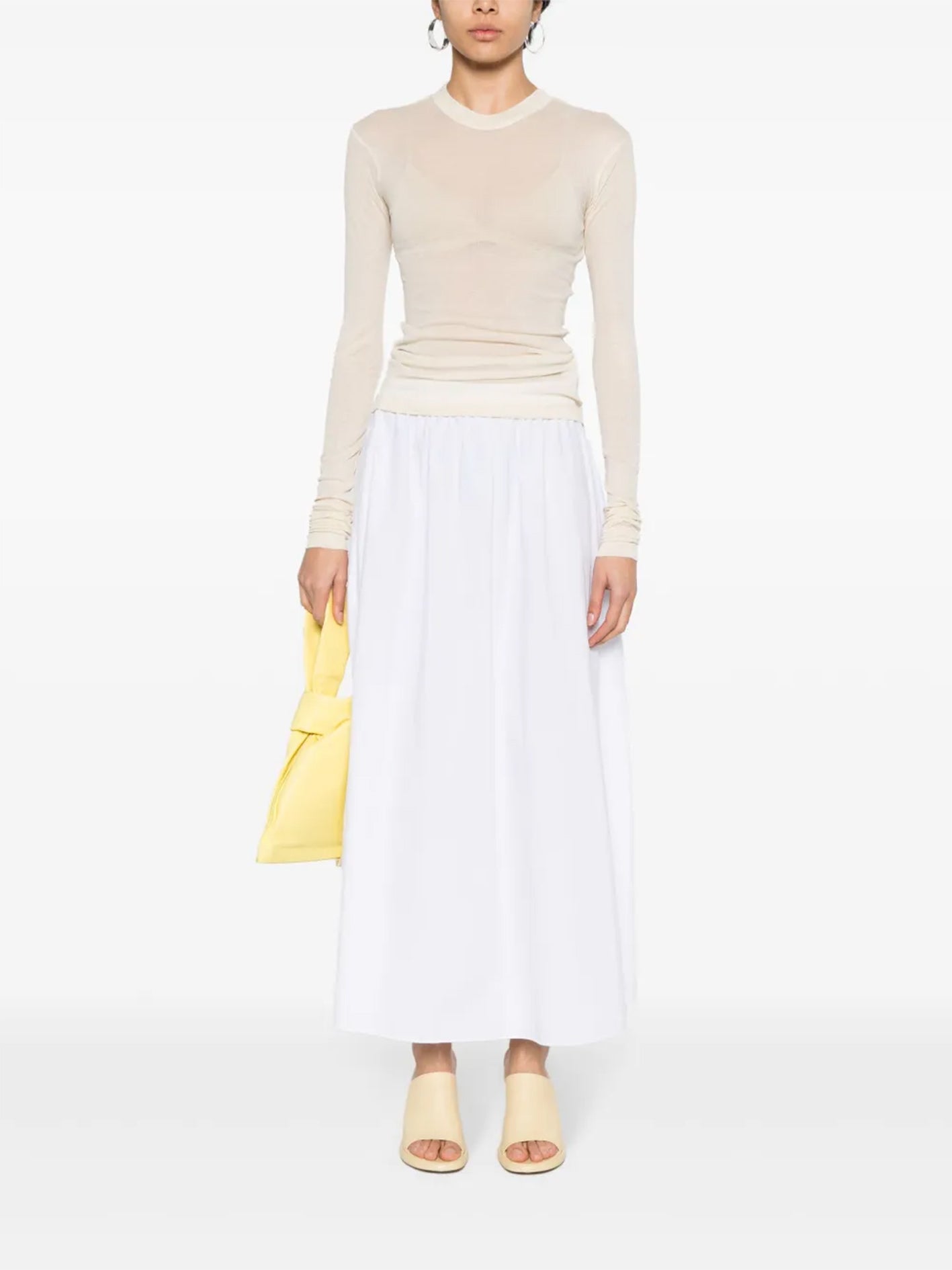 Ribbed Semi-Sheer Organic Cotton T-Shirt